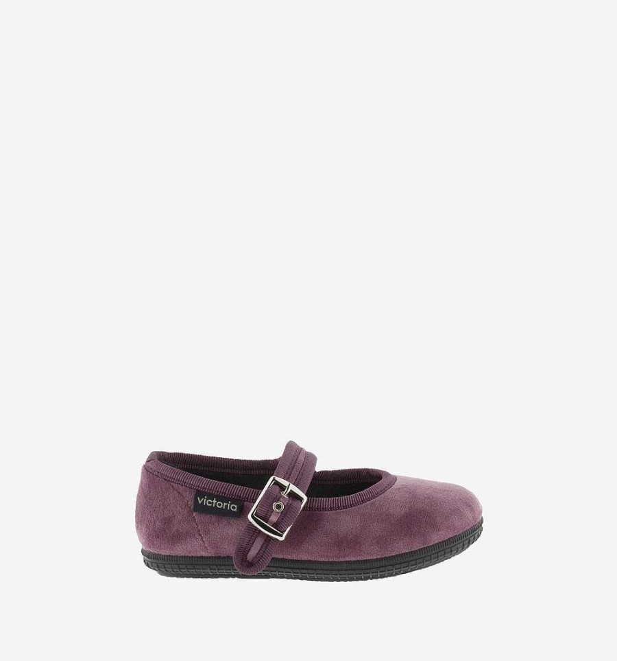 Niños|Mujer Calzados Victoria Bailarinas|Zapatos Slip-On | Mercedita Terciopelo Oda