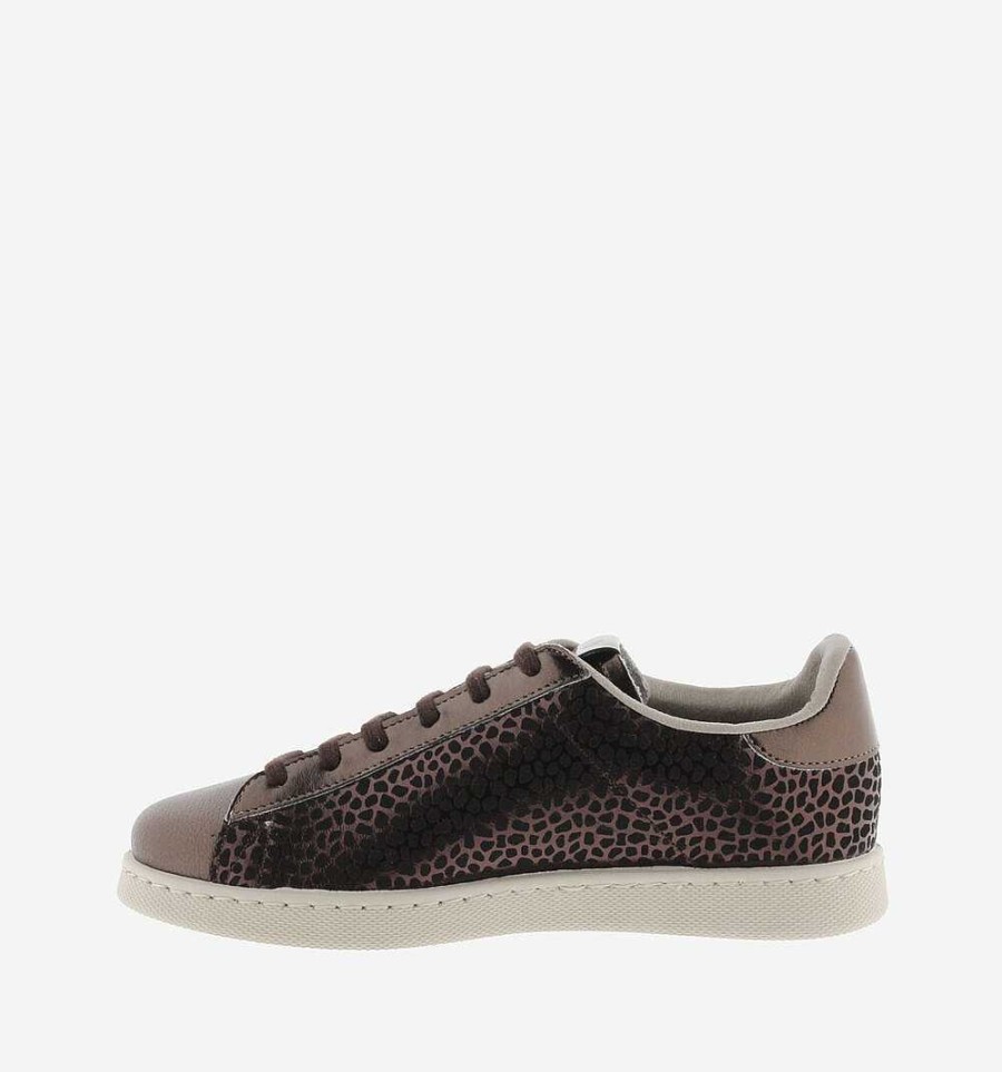 Mujer Calzados Victoria Zapatillas | Tenis Animal Print & Metal Bronce